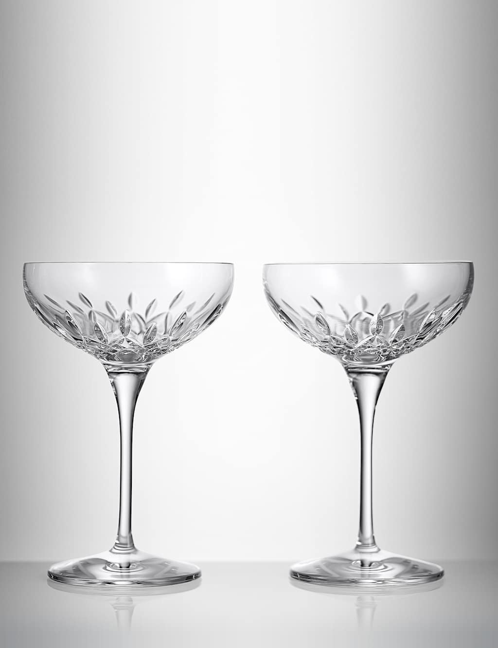Waterford Set of 2 Lismore Essence Coupe Glasses - Clear - Available at M&S