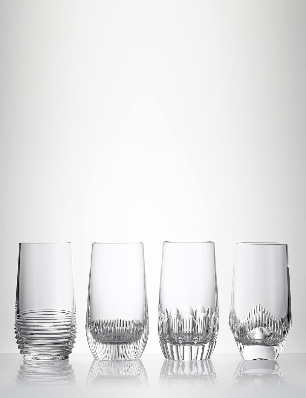 Waterford Set of 4 Mixology Crystal Hi Ball Glasses - Clear - Available at M&S