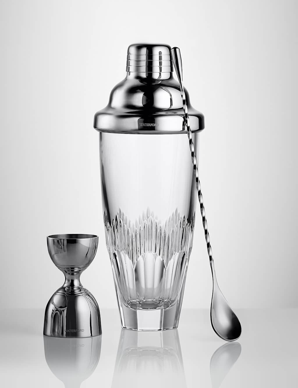 Waterford 3 Piece Crystal Mixer Set - Clear - Available at M&S