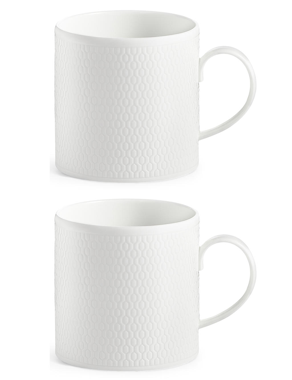 Wedgwood Set of 2 Gio Mugs - White - Available at M&S
