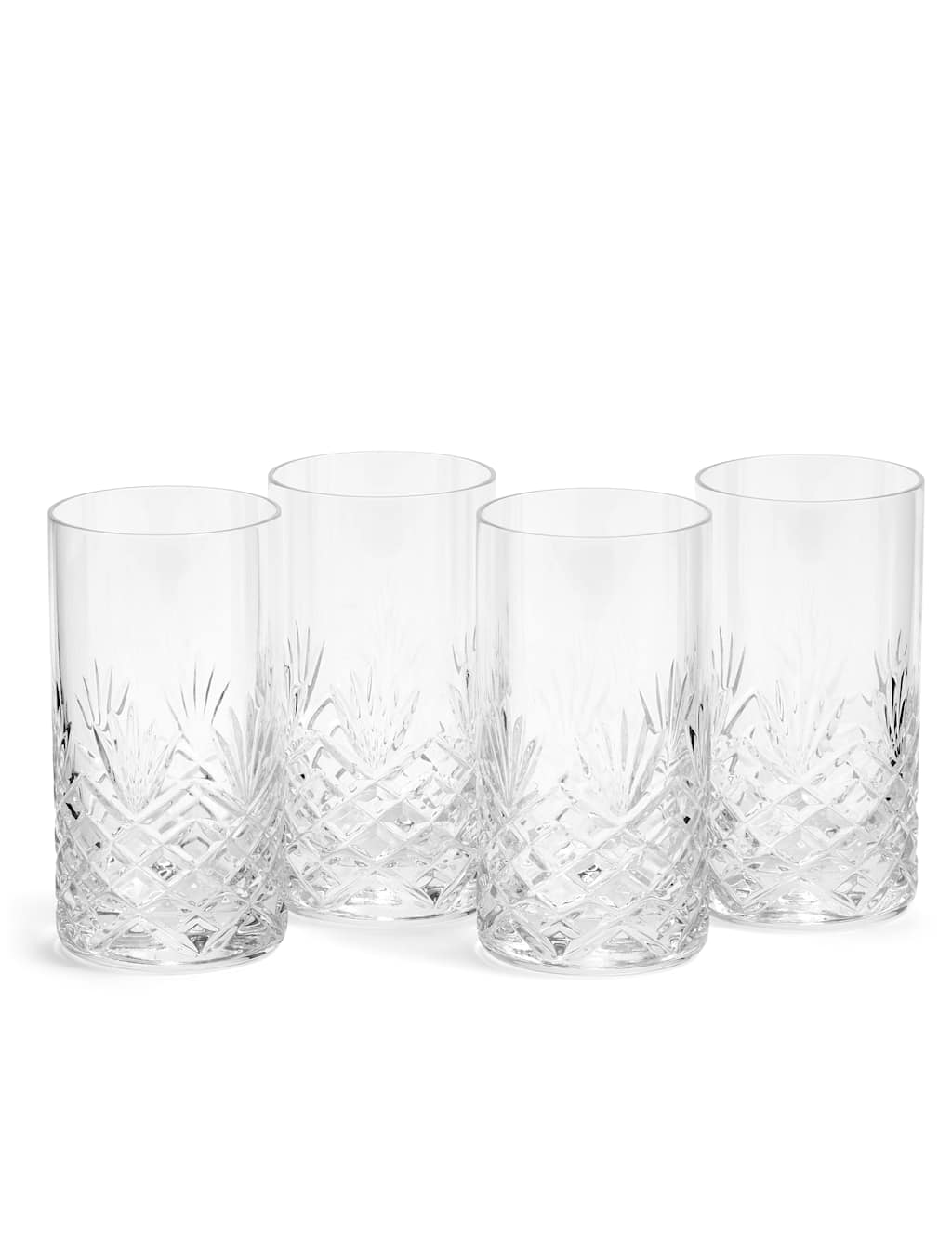 Royal Doulton Set of 4 Crystal Highball Glasses - Clear - Available at M&S