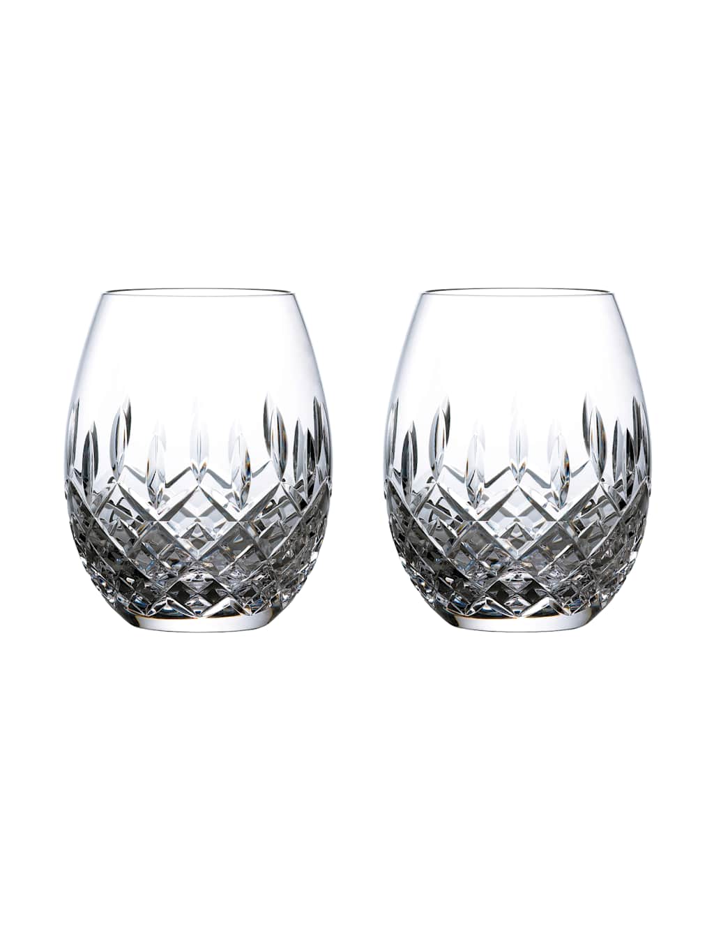Royal Doulton Set of 2 Ashmere Crystal Rum Glasses - Clear - Available at M&S