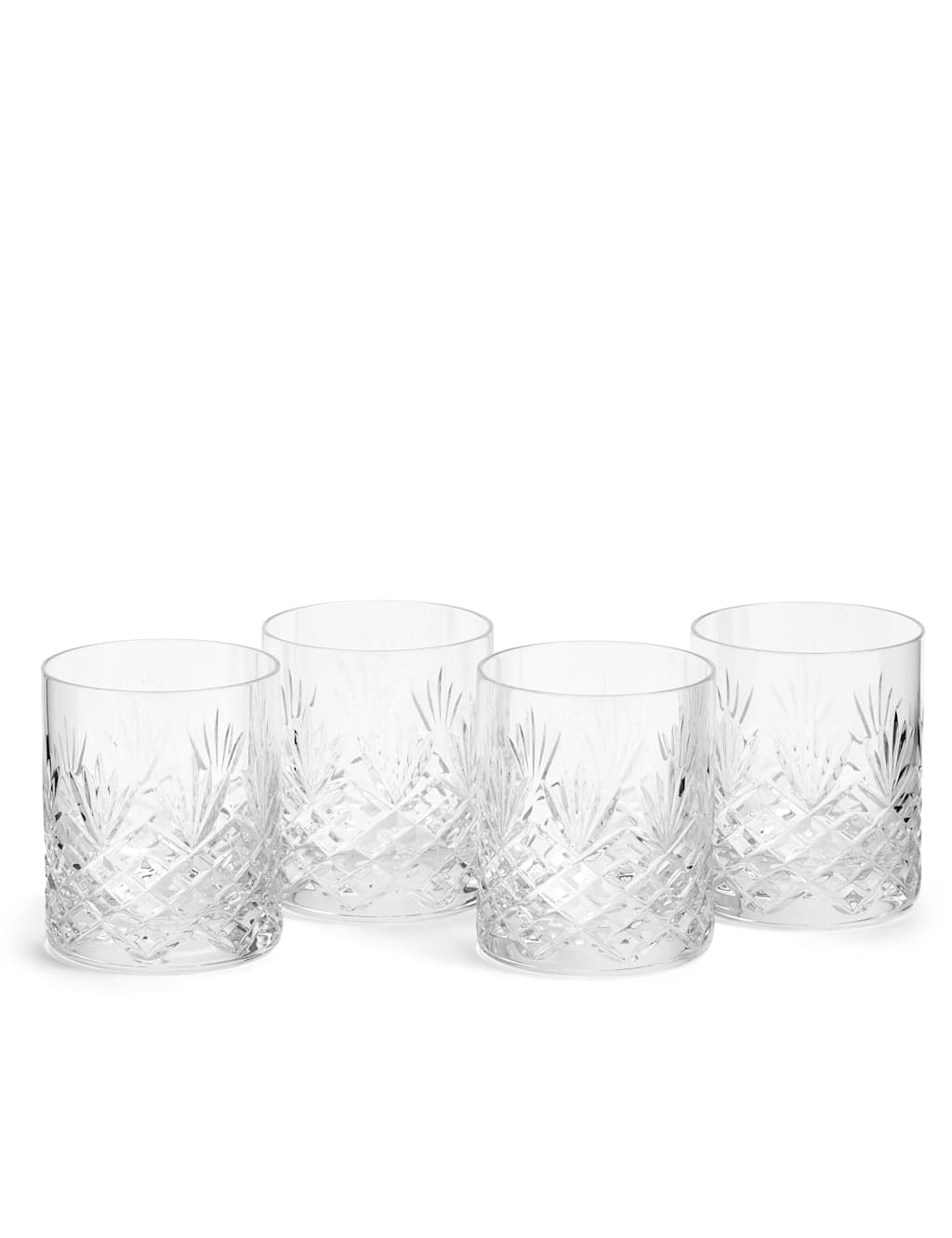Royal Doulton Set of 4 Highgate Double Old Fashioned Glasses - Clear - Available at M&S