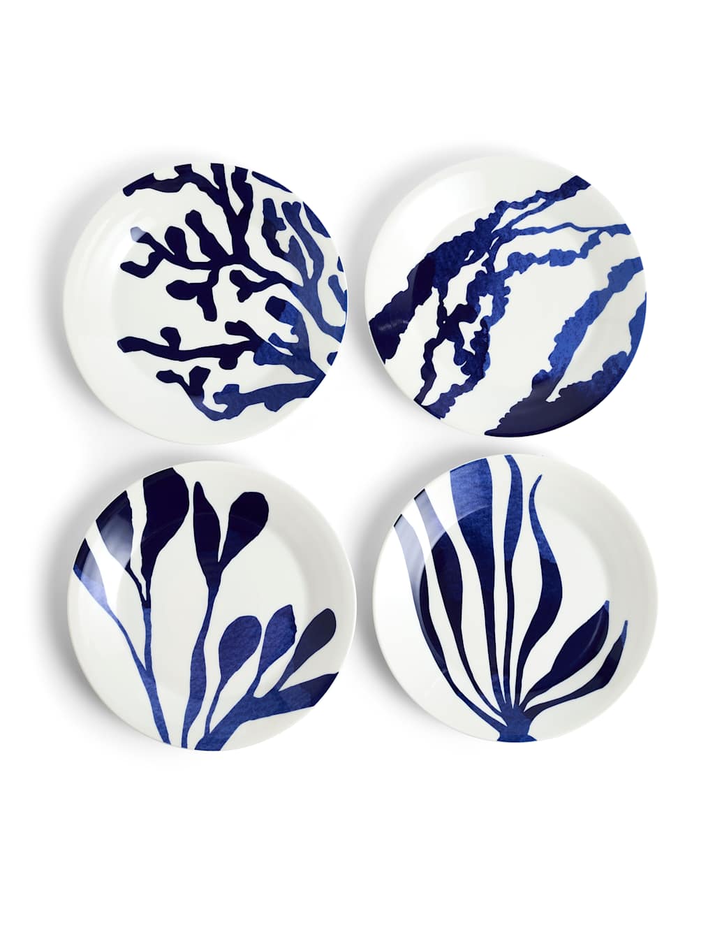 Royal Doulton Set of 4 1815 Pacific Porcelain Dinner Plates - Blue Mix - Available at M&S
