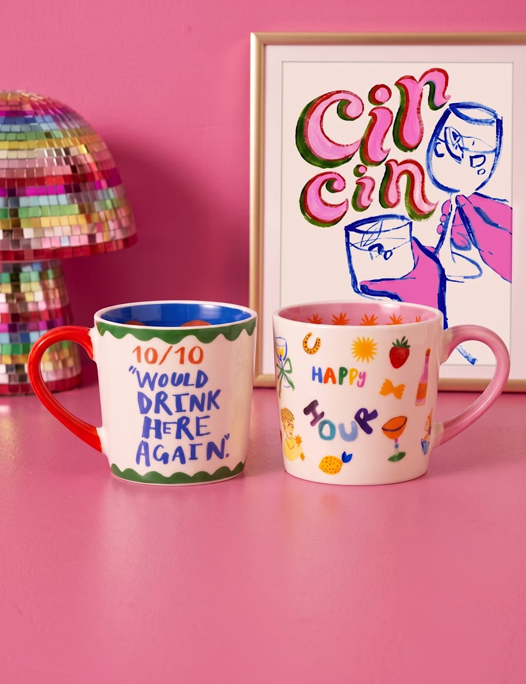 Eleanor Bowmer Set of 2 Slogan Mugs - Multi - Available at M&S
