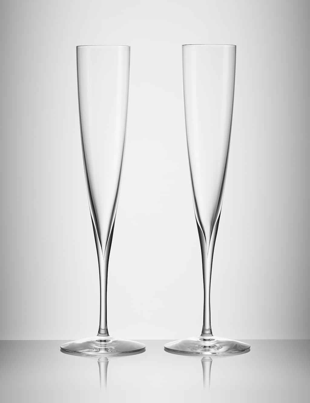 Set of 2 Waterford Trumpet Champagne Flutes - Clear - Available at M&S