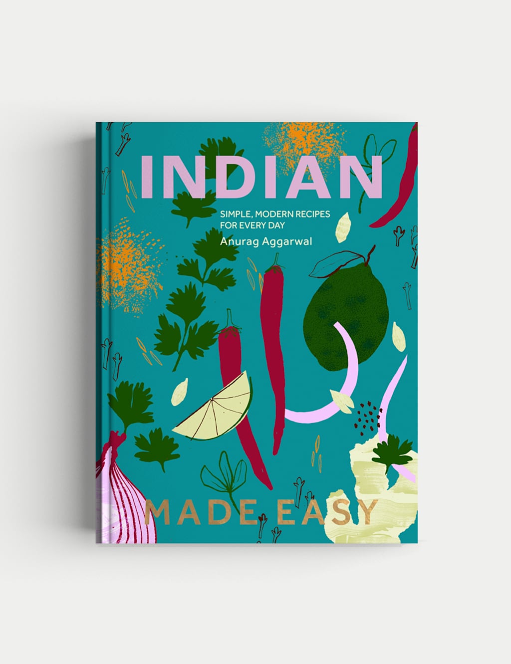 Quadrille Indian Made Easy Cookbook - Blue - Available at M&S