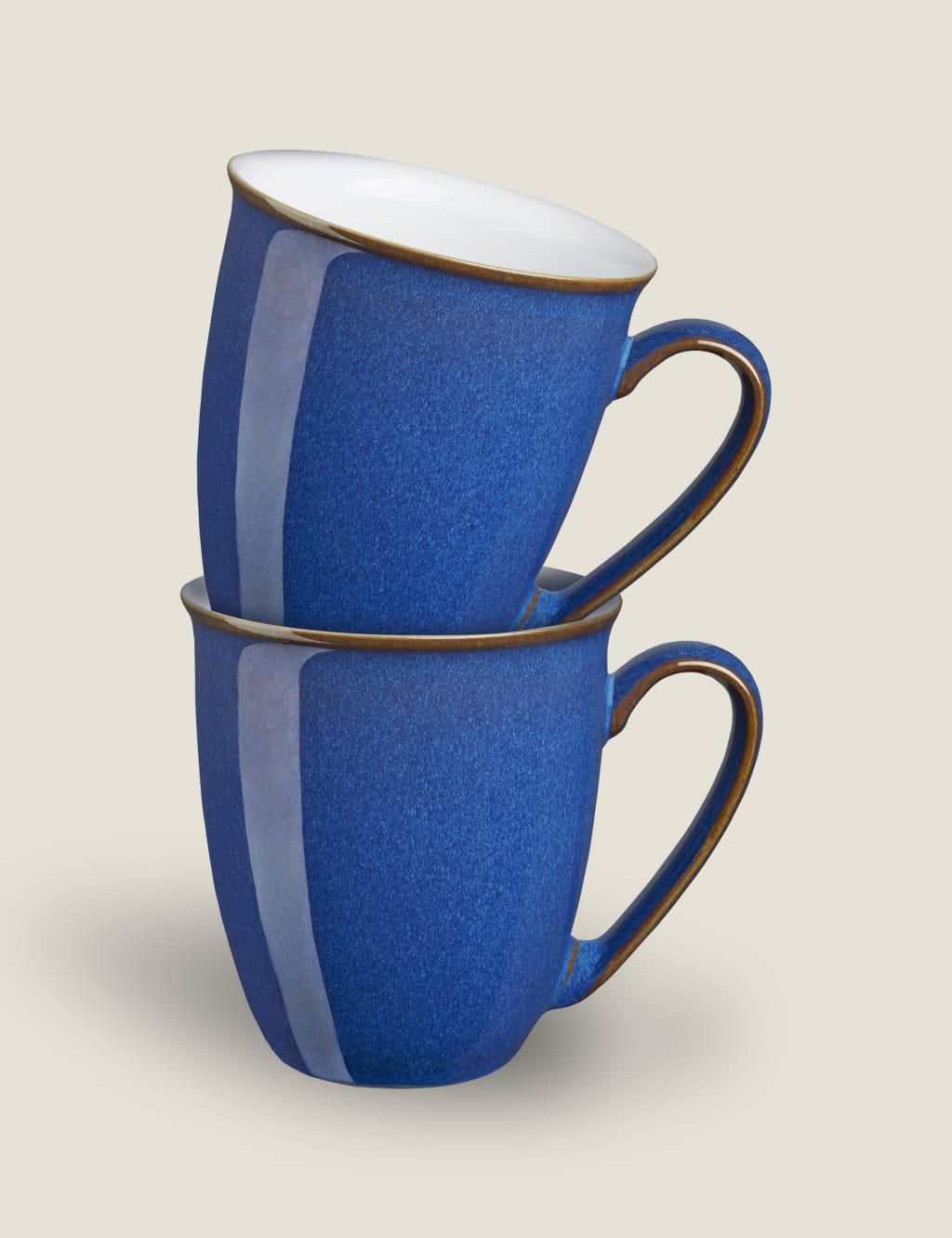 Denby Set of 2 Imperial Blue Mugs Blue Mix