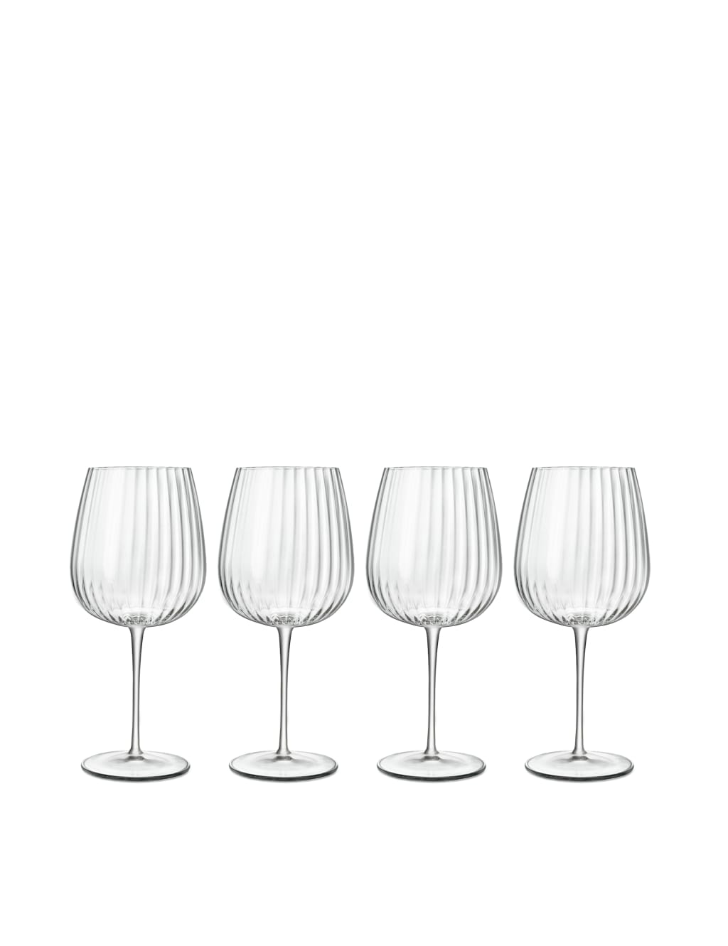 Set of 4 Optica Burgundy & Gin Glasses