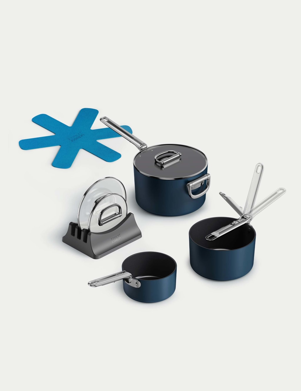 3pc Space Ceramic Non-Stick Saucepan Set