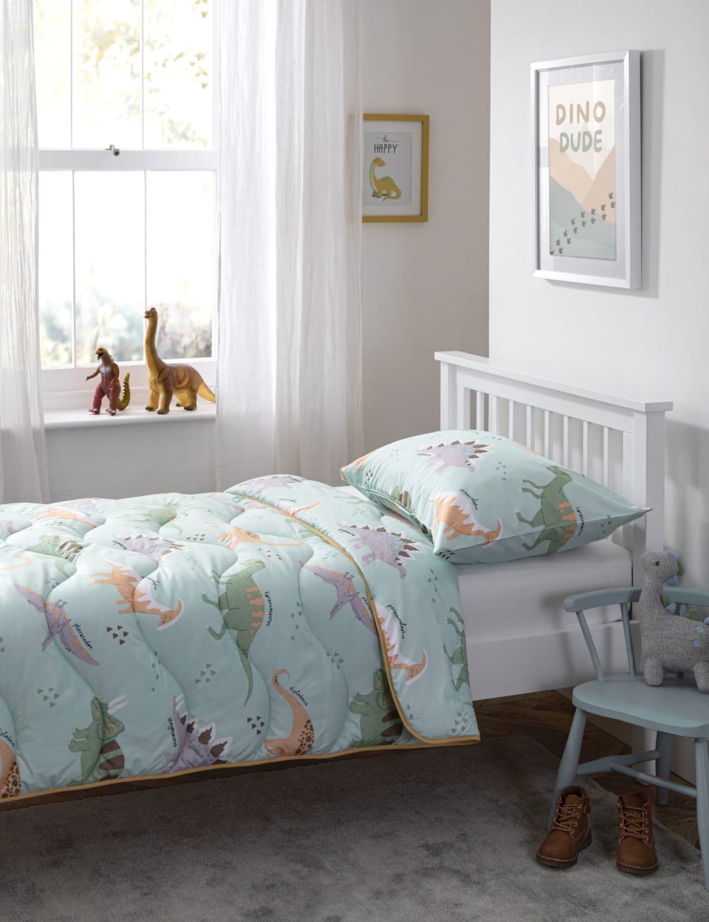 Dinosaur 4 Tog Coverless Duvet & Pillowcase