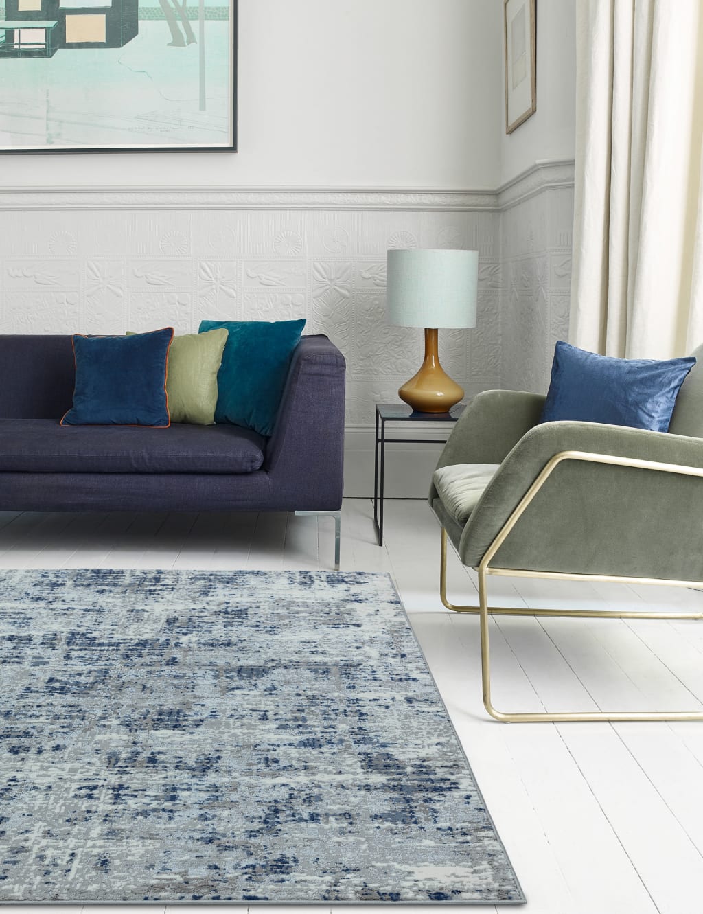 Orion Abstract Metallic Rug