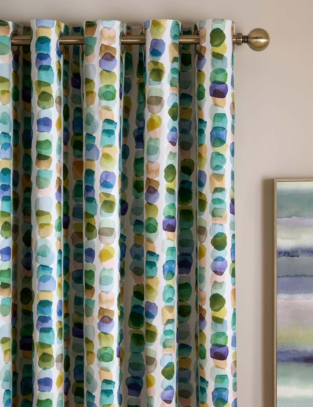 Bluebellgrey Tobermory Cotton Rich Eyelet Curtains - W168cm, Drop 229cm - Multi - Available at M&S