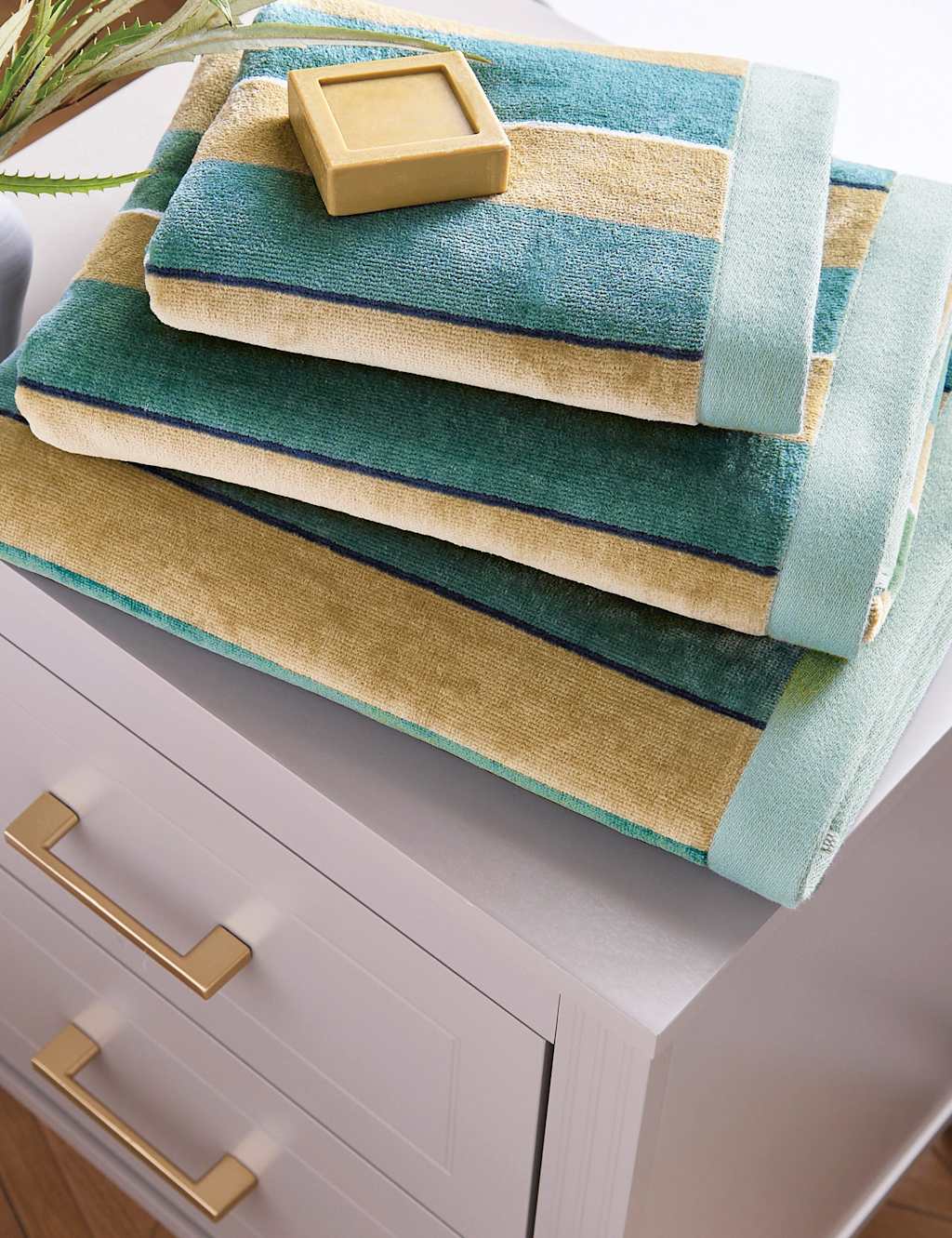 Bedeck Of Belfast Pure Cotton Oscar Towel - Bath Sheet - Teal Mix - Available at M&S