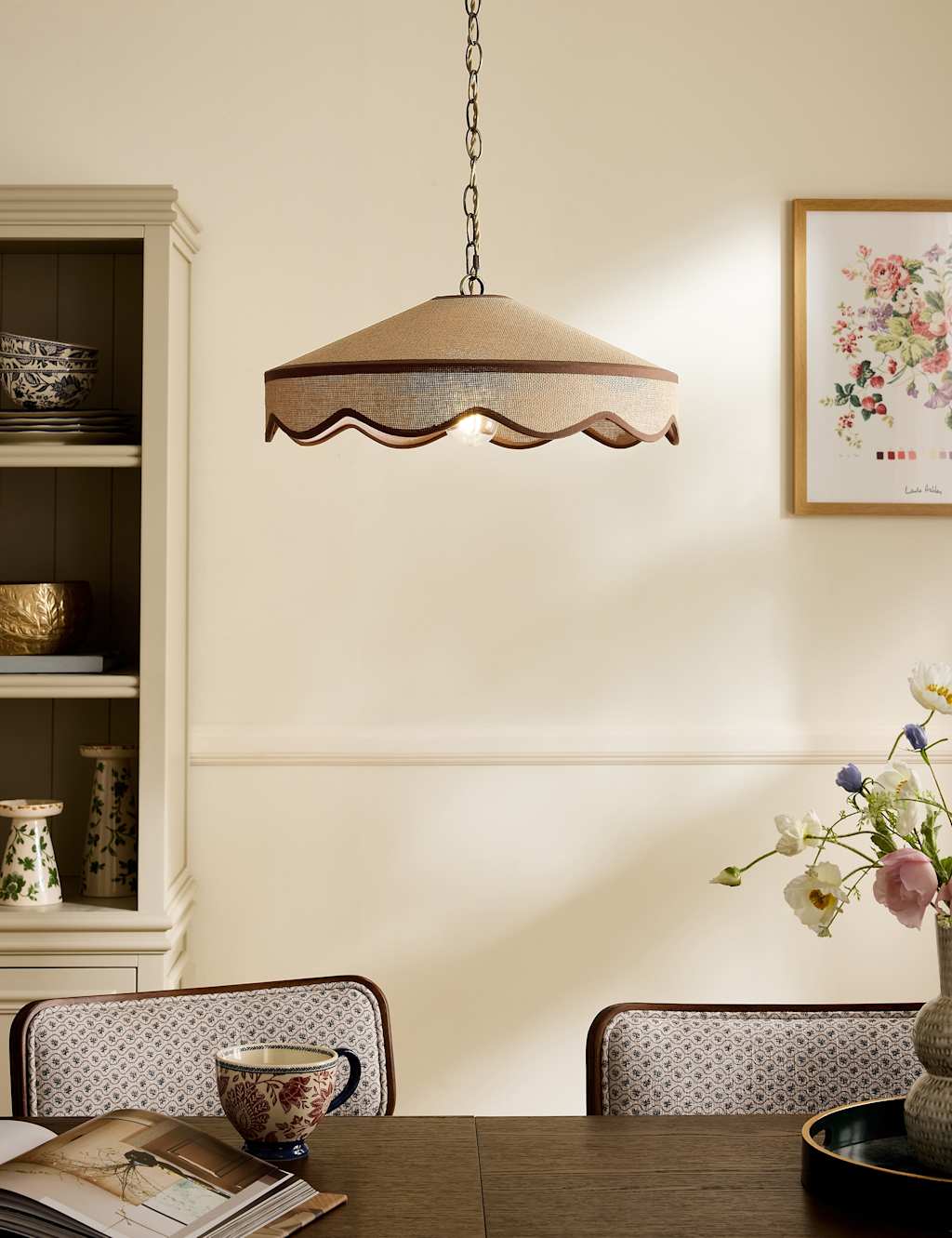 Laura Ashley Buckenham Pendant Light - Dark Brown - Available at M&S