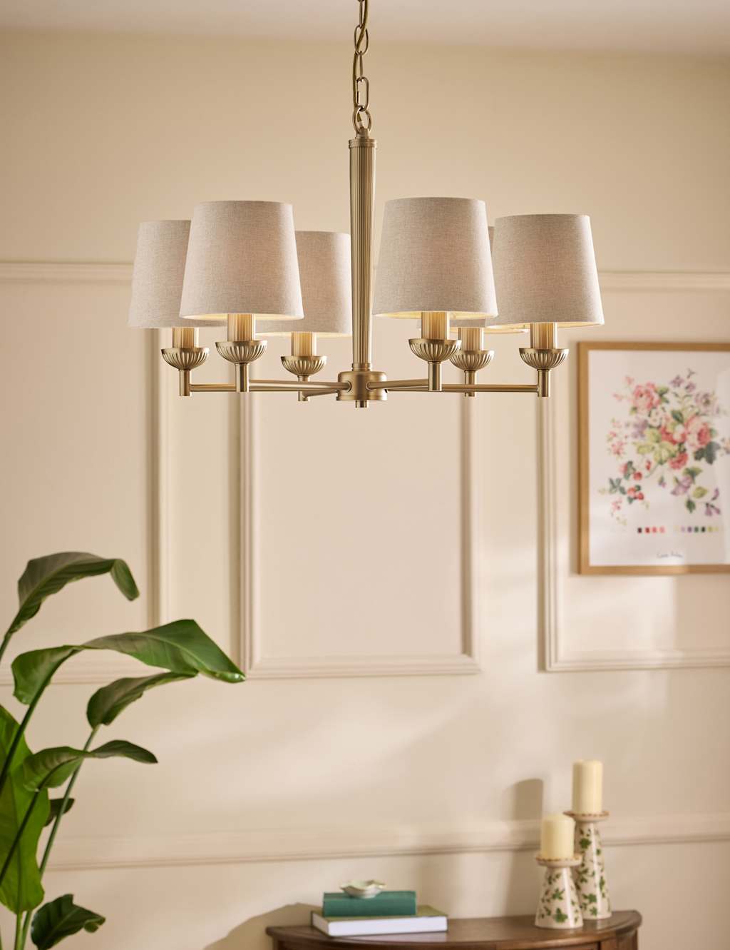 Laura Ashley Sullivan Mutli Pendant Light - Champagne - Available at M&S