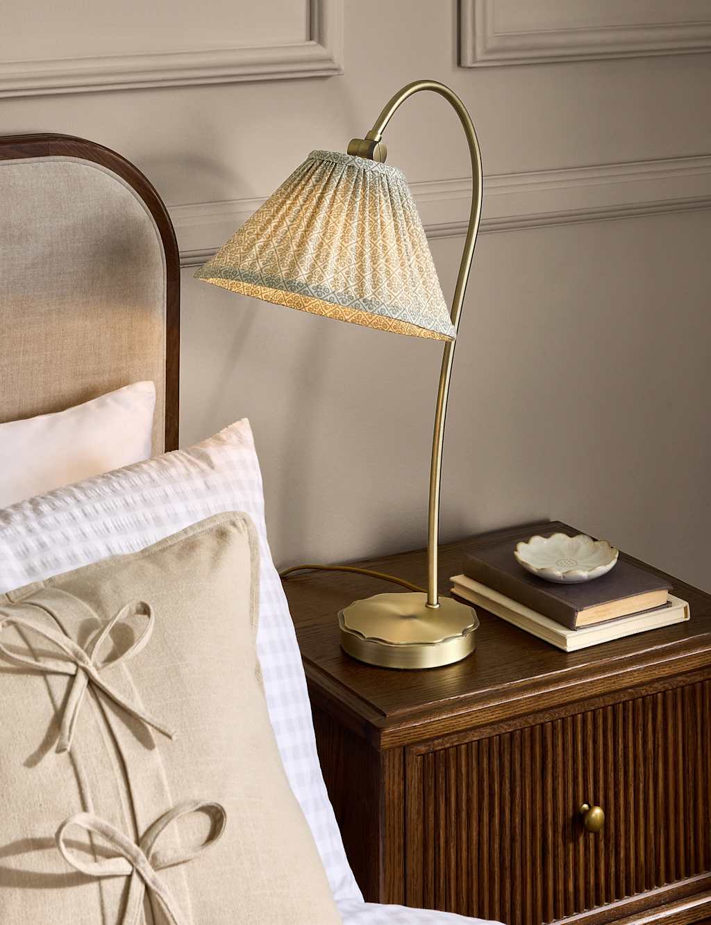 Laura Ashley Willowbrook Table Lamp - Antique Brass - Available at M&S