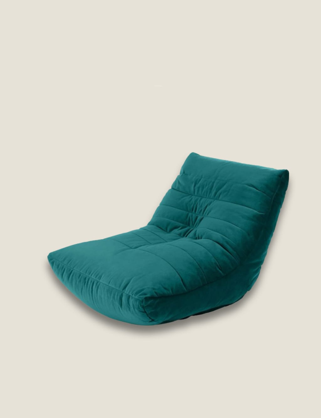 Teal Velvet Beanbag Chair
