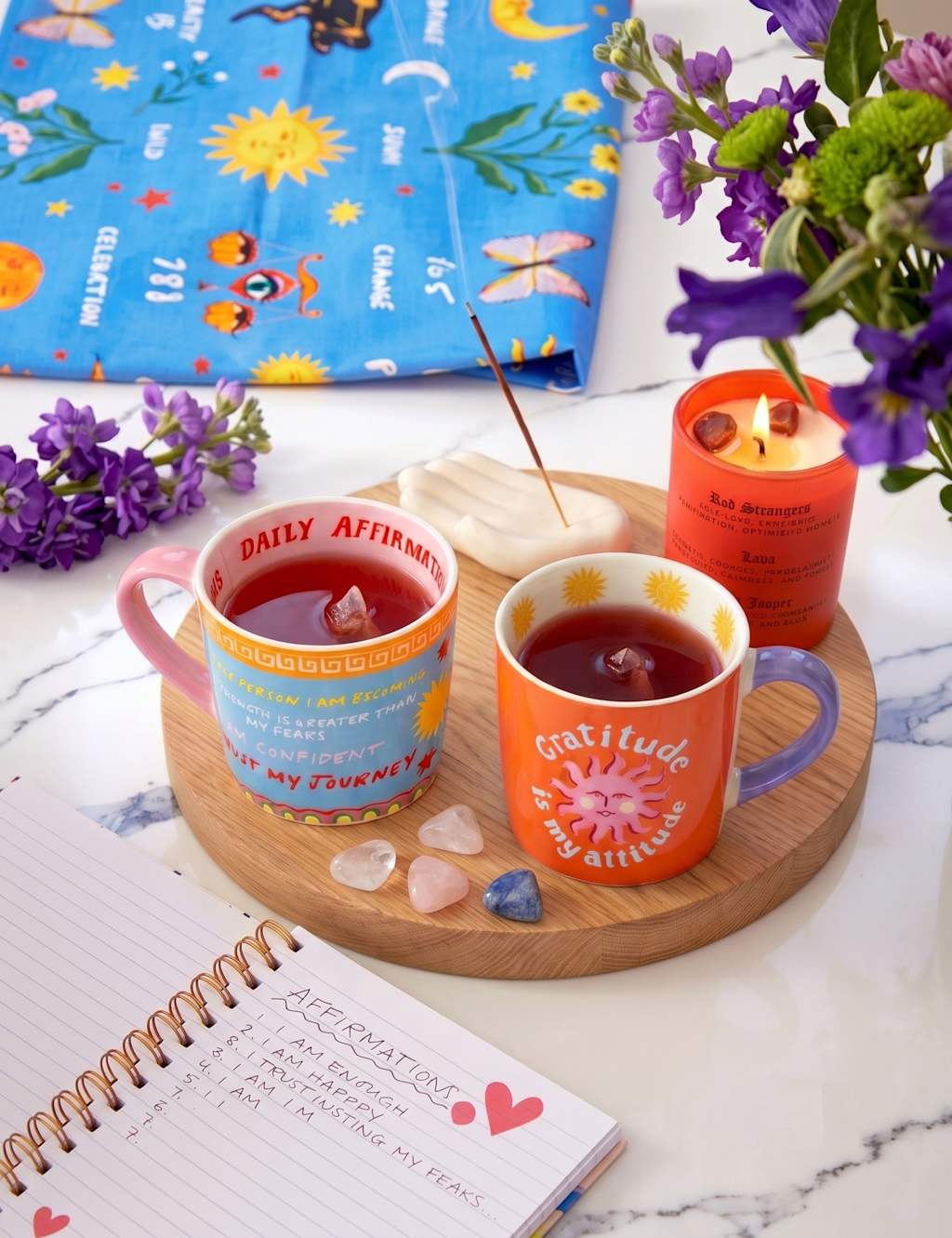 Eleanor Bowmer Set of 2 Affirmation & Gratitude My Attitude Mugs - Multi - Available at M&S