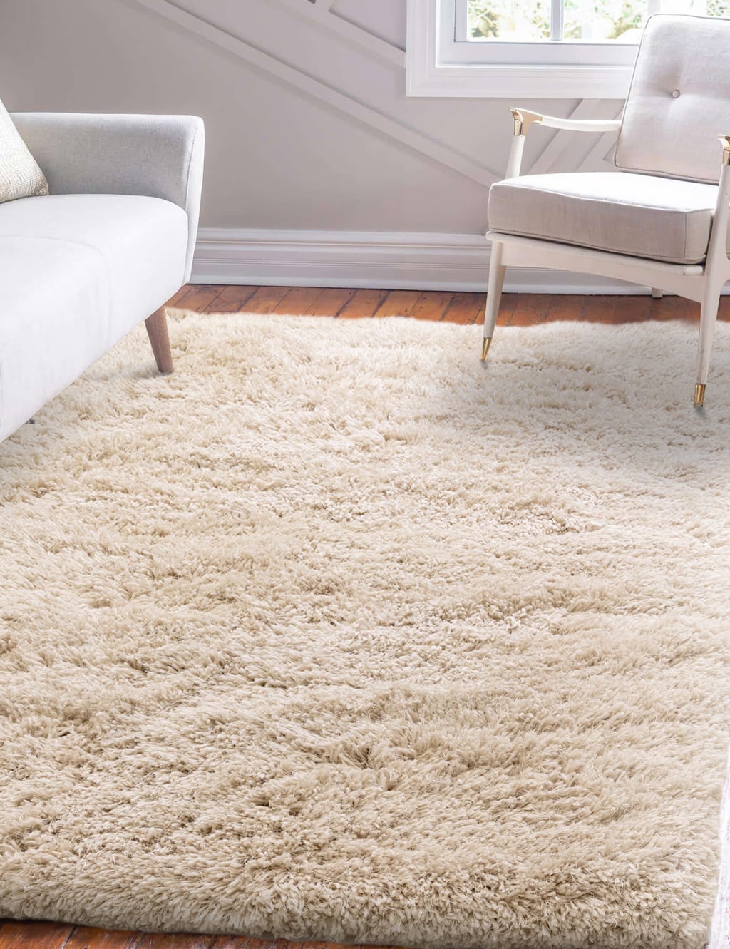 Asiatic Fluffy Shaggy Rug Taupe