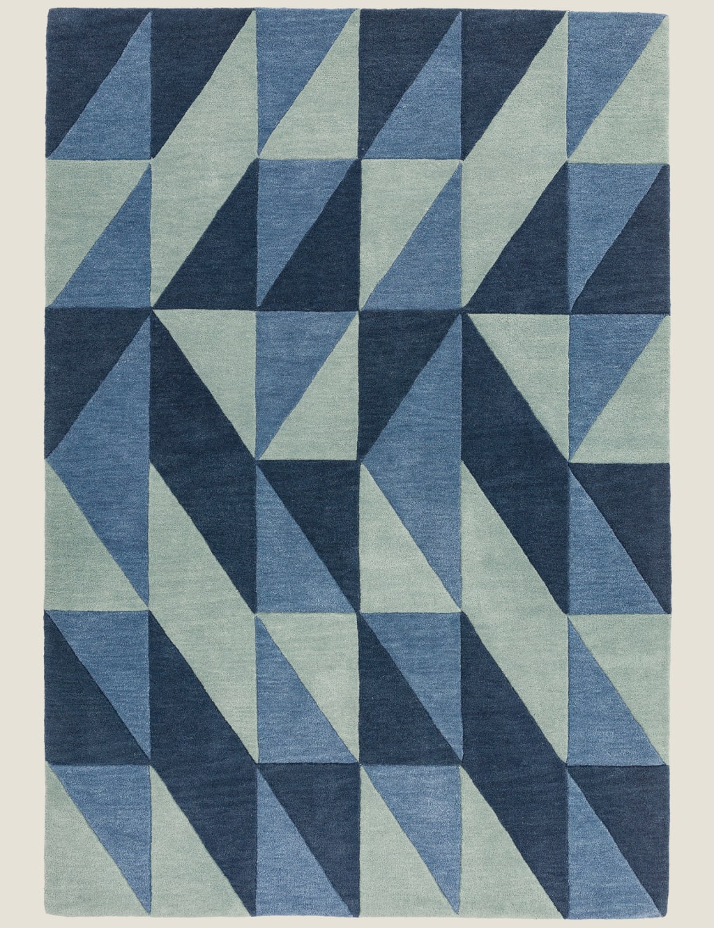 Asiatic Reef Flag Blue Pure Wool Rug Blue Mix