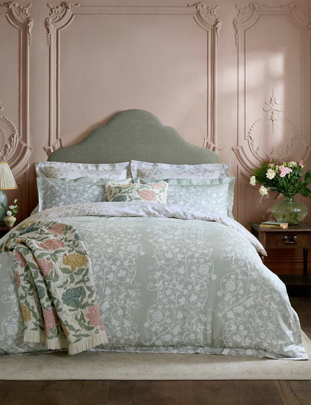 Historic Royal Palaces 2 Pack Pure Cotton Tudor Trail Pillowcases - Light Grey Mix - Available at M&S