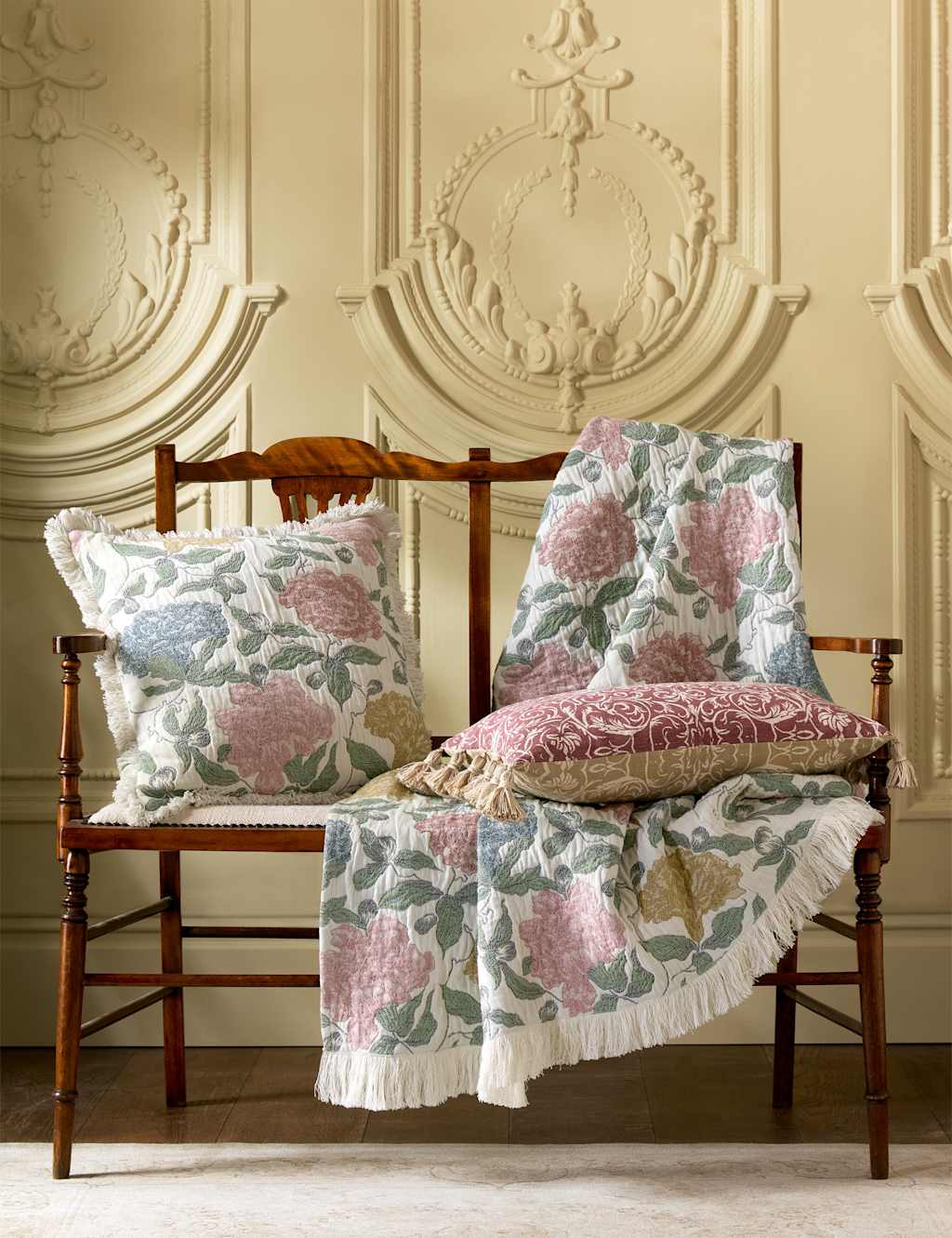 Historic Royal Palaces Pure Cotton Albert Jacquard Cushion - Multi - Available at M&S