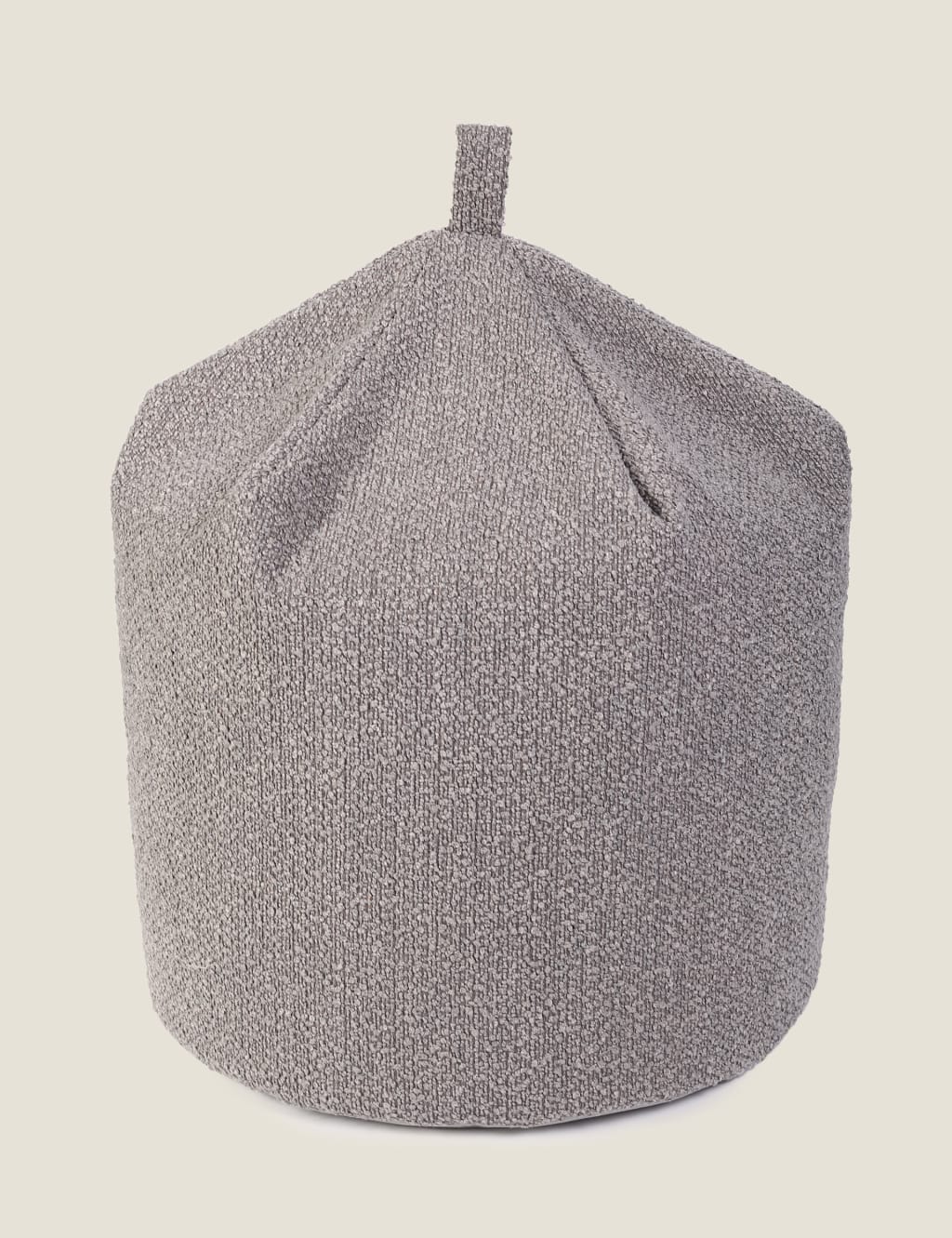 Textured Bouclé Round Beanbag