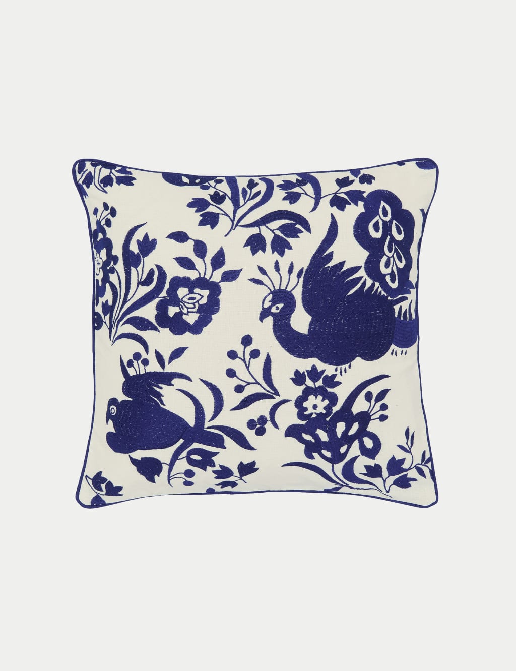 Pure Cotton Calico Embroidered Cushion