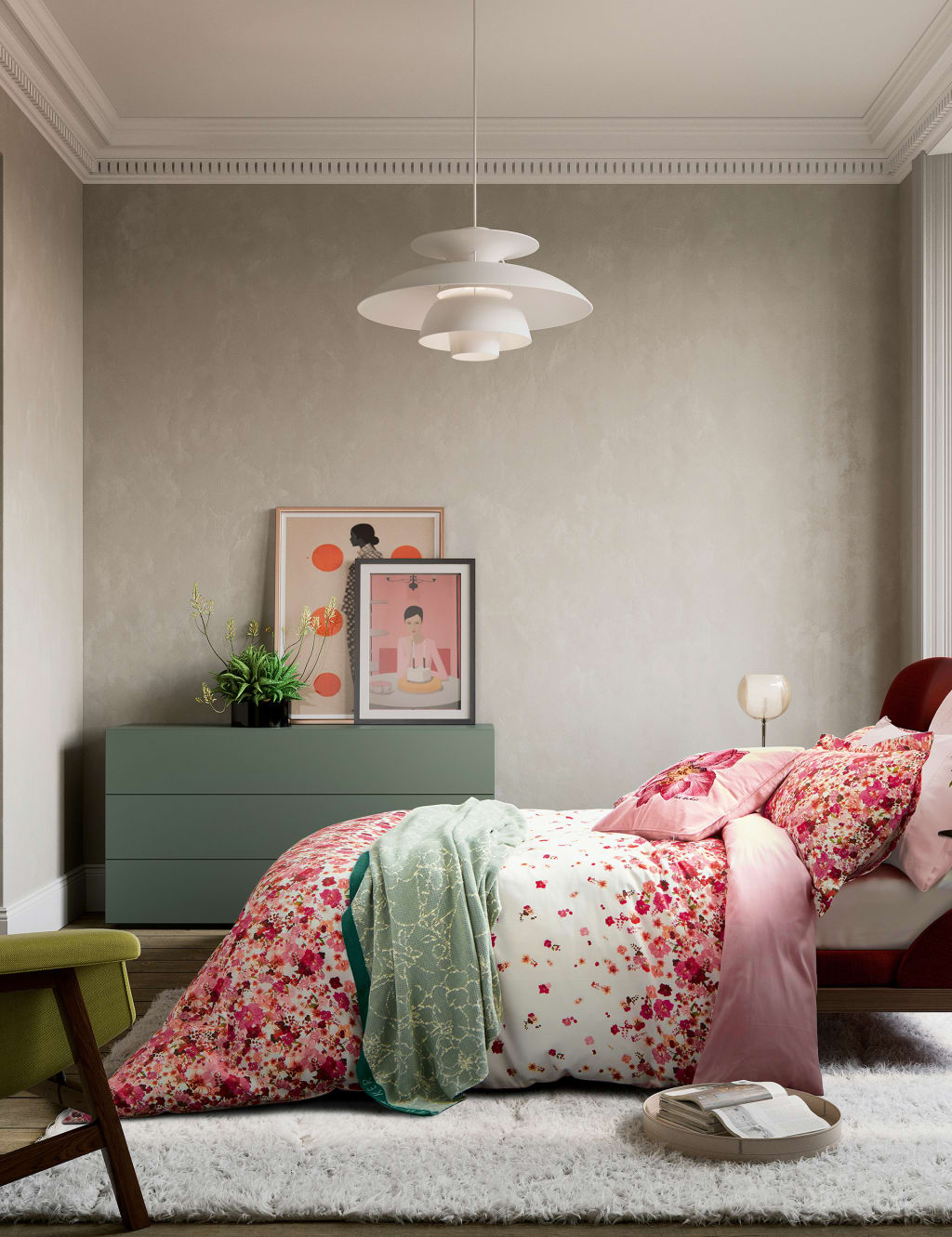 Pure Cotton Pressed Flowers Bedding Set