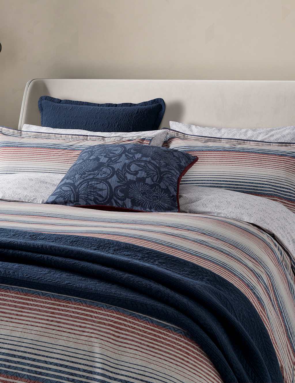 2pk Cotton Rich Stafford Pillowcases