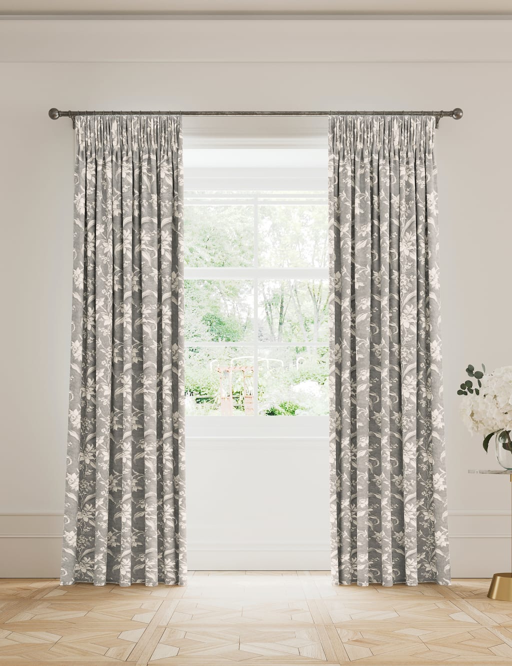 Daffodil Pure Cotton Pencil Pleat Blackout Curtains