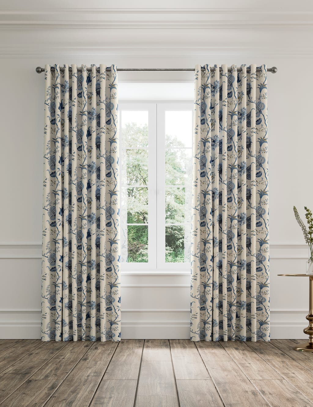 Pure Cotton Palampore Trail Blackout Curtains