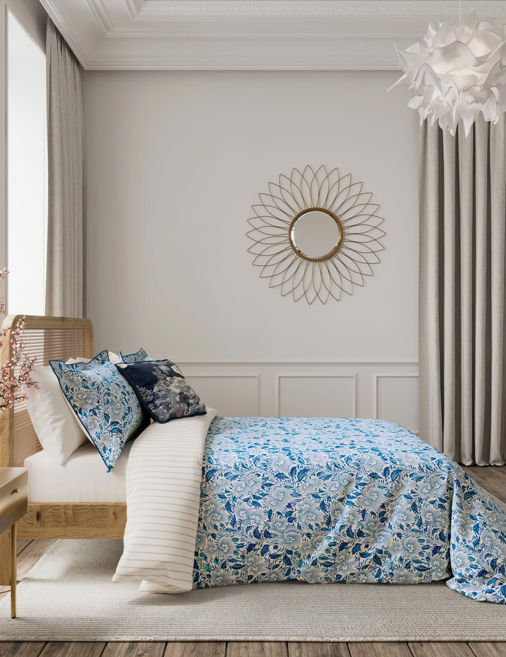 Pure Cotton Ornamental Bloom Bedding Set