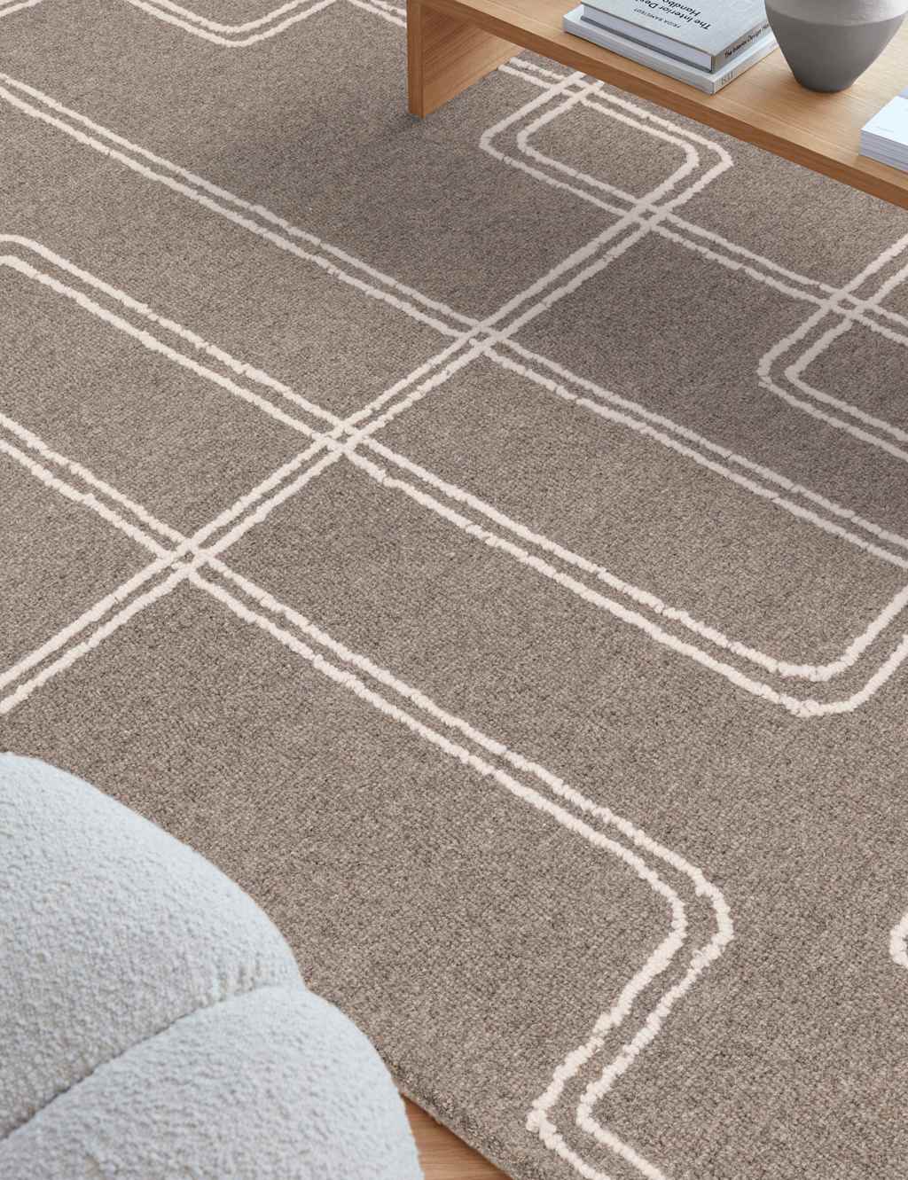Ada Pure Wool Geometric Tufted Rug