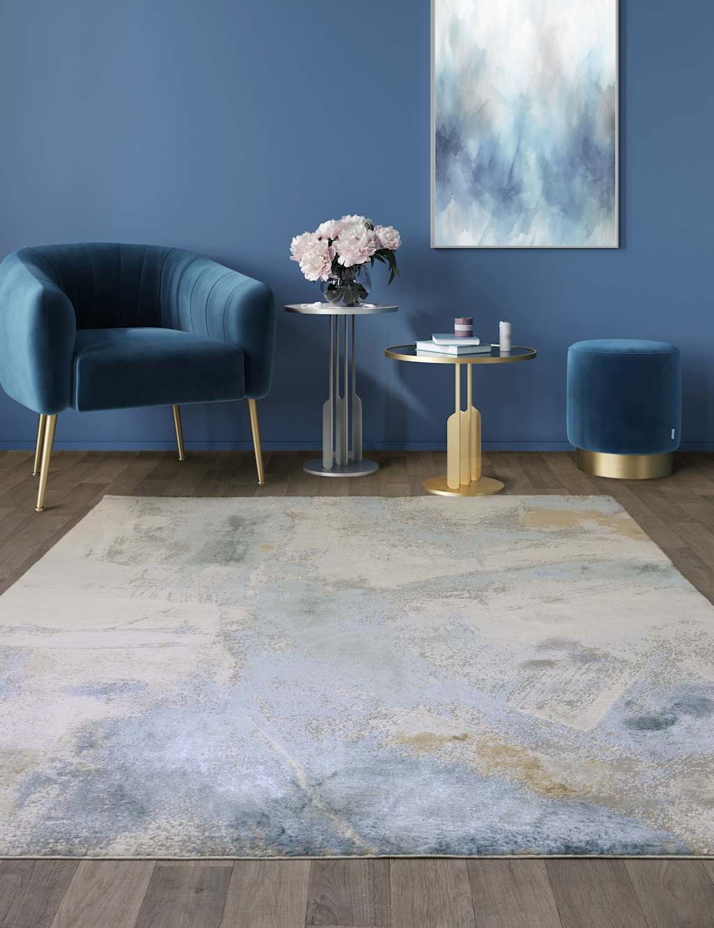 Stellar ST06 Abstract Brushstroke Rug