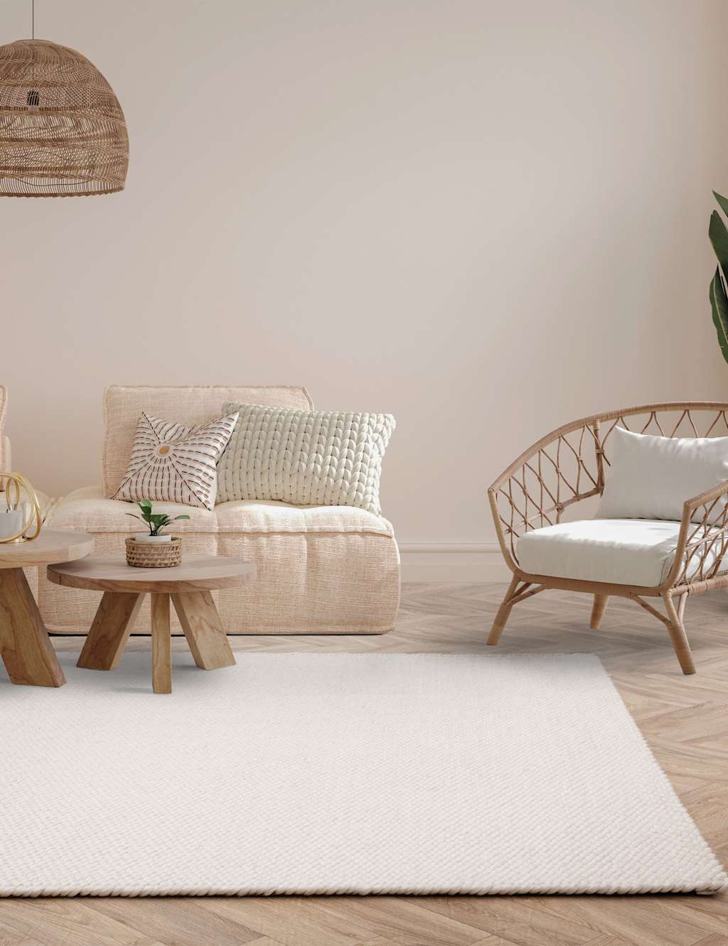 Zander Wool Blend Woven Rug