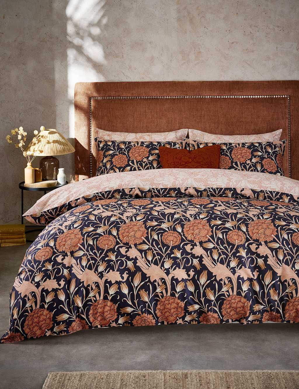 William Morris At Home Pure Cotton Wild Tulip Bedding Set - Single (3 ft) - Copper - Available at M&S