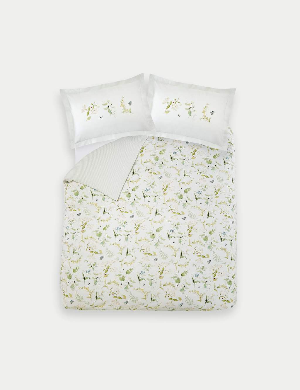 Sophie Allport Pure Cotton Wild Floral Bedding Set White Mix