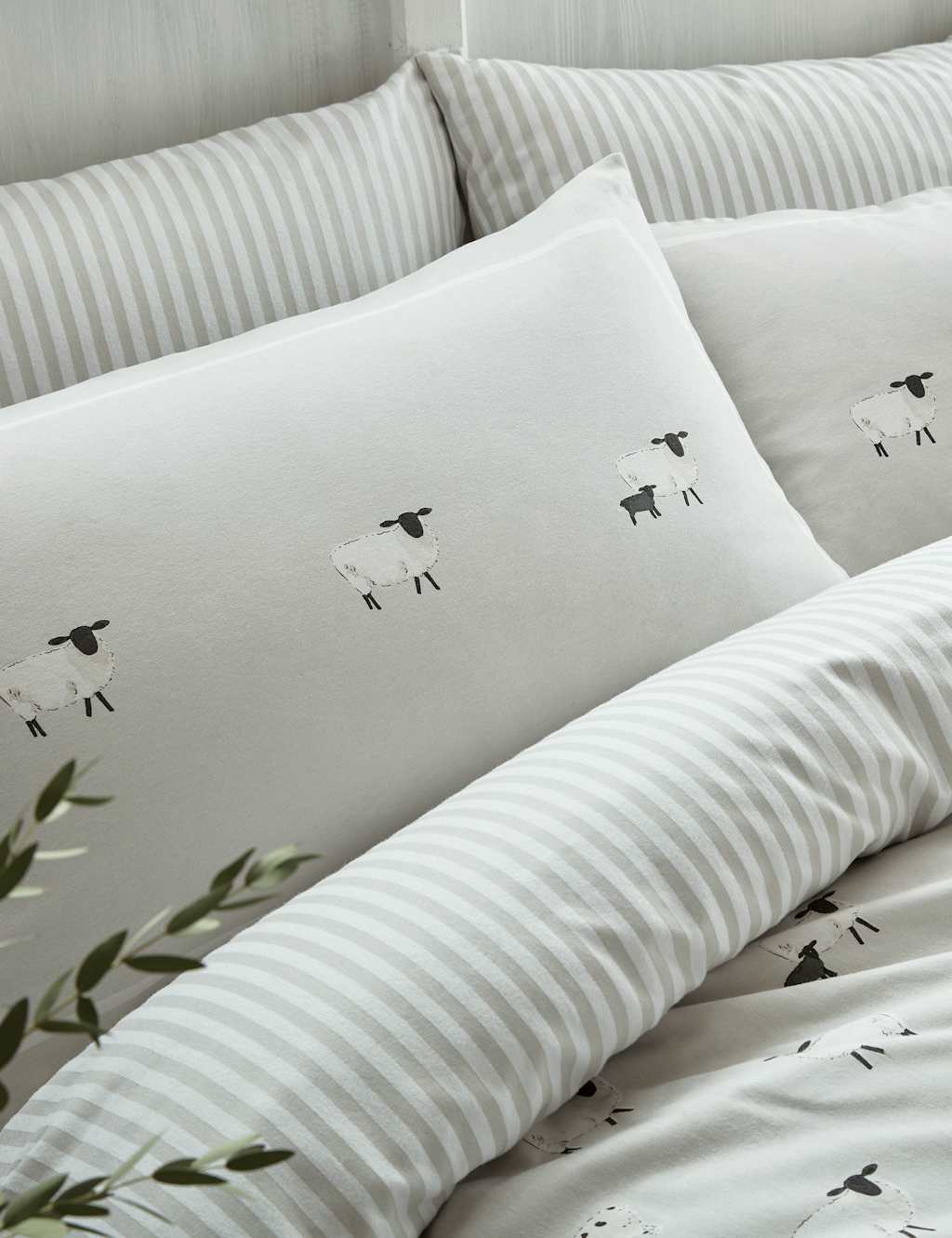 2pk Brushed Cotton Oxford Pillowcases