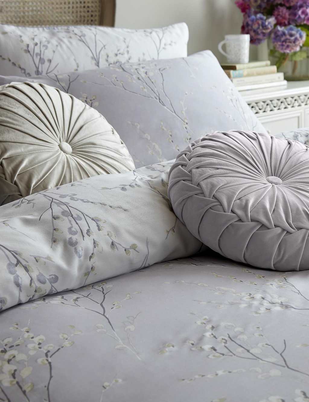 Pure Cotton Sateen Pussy Willow Bedding Set