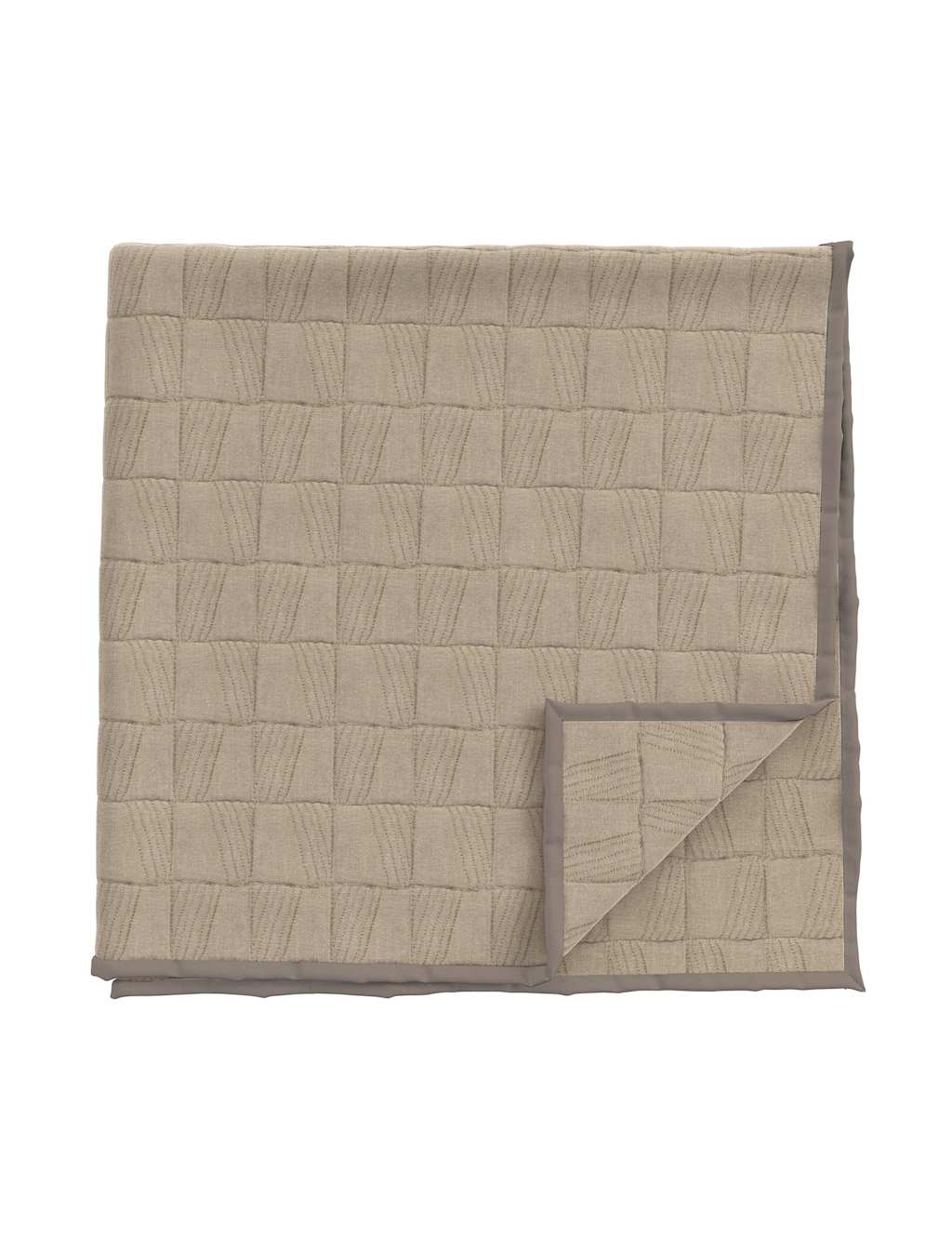 Bedeck of Belfast Pure Cotton Rana Quilted Throw Sand