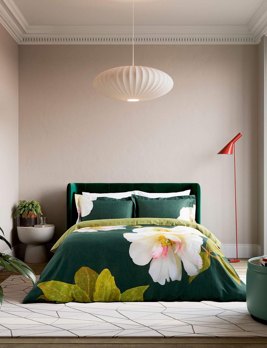 Ted Baker Gardenia Flowers Bedding Set Green Mix