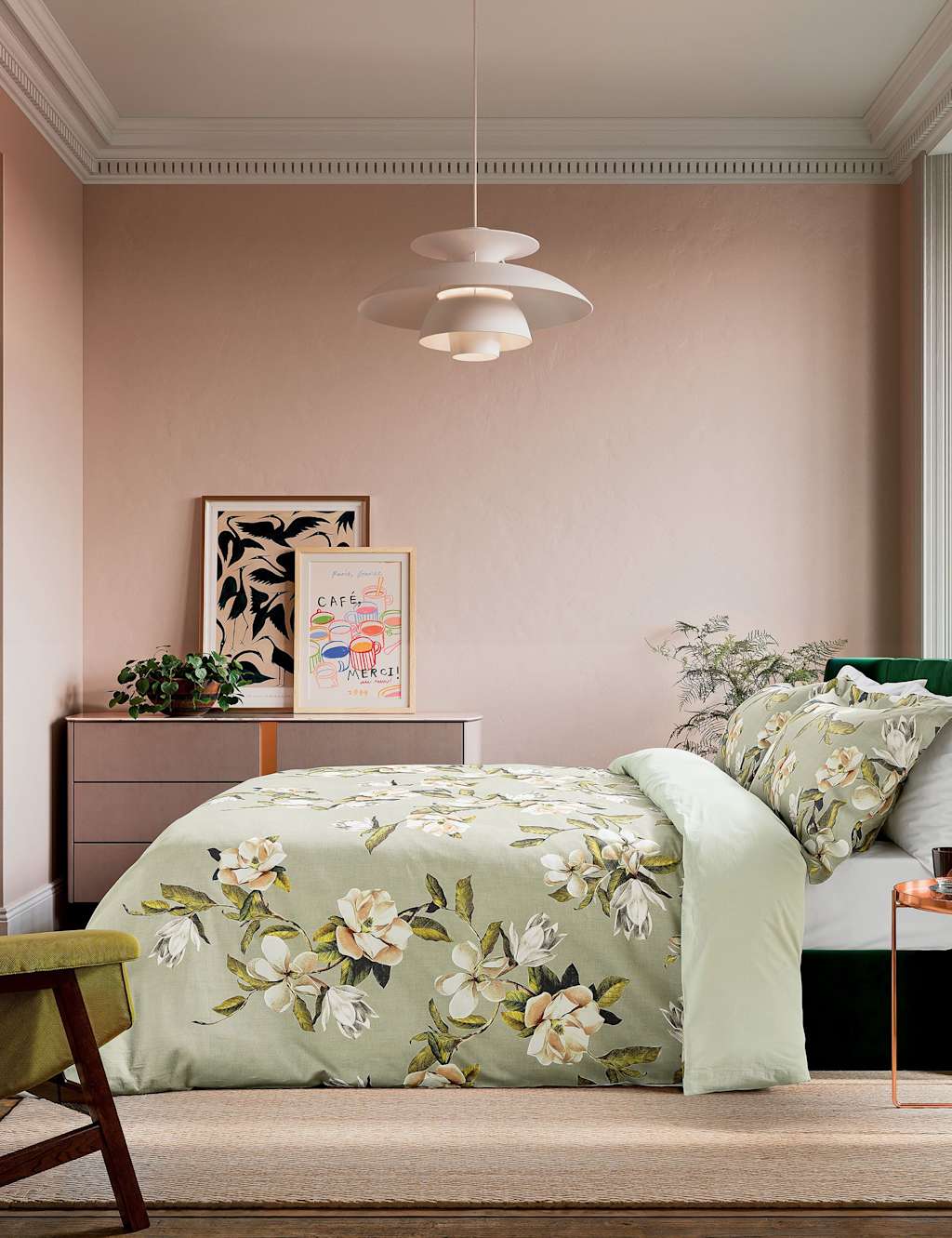 Ted Baker Opal Floral Bedding Set Green Mix