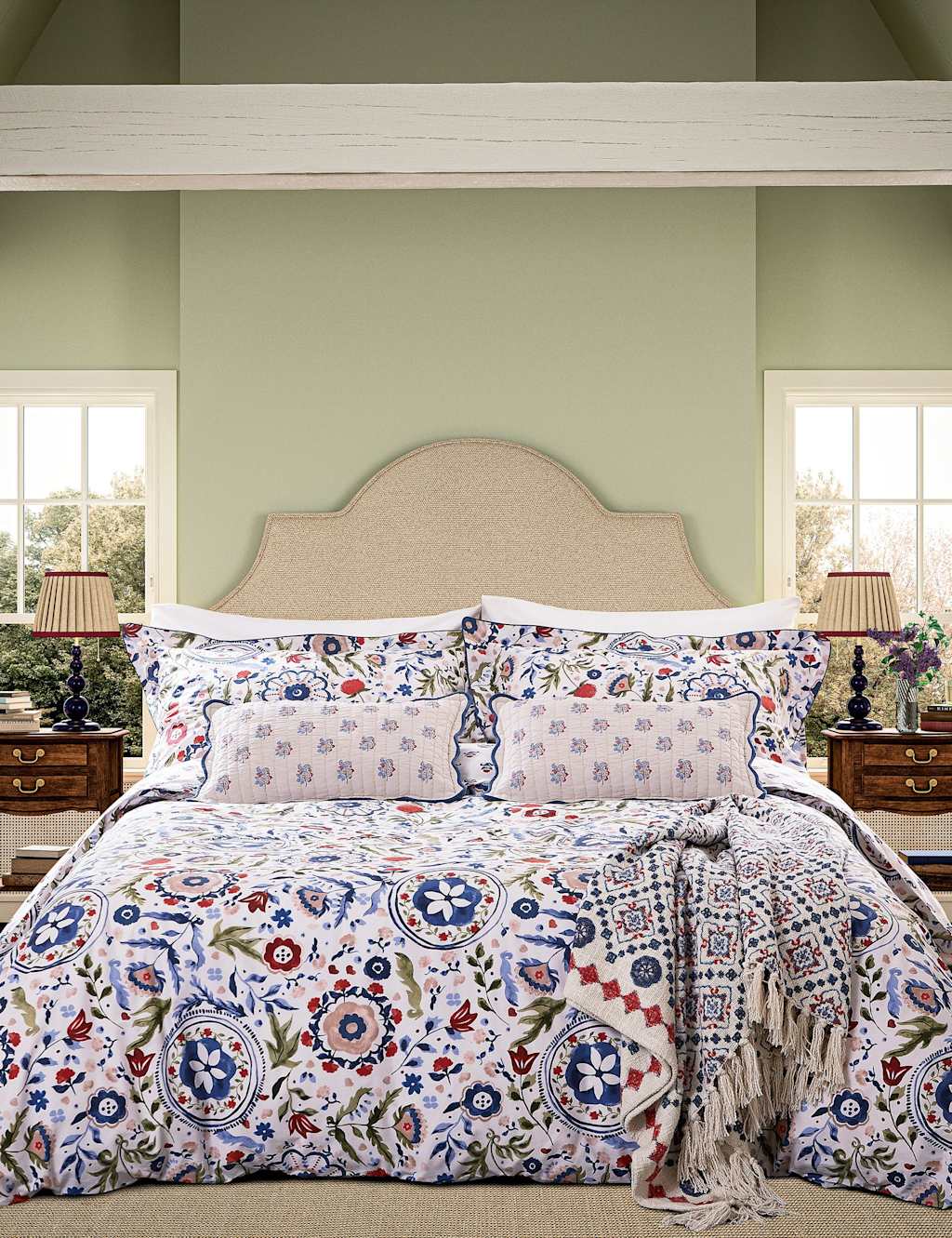 Joules Festival Flowers Bedding Set Navy Mix