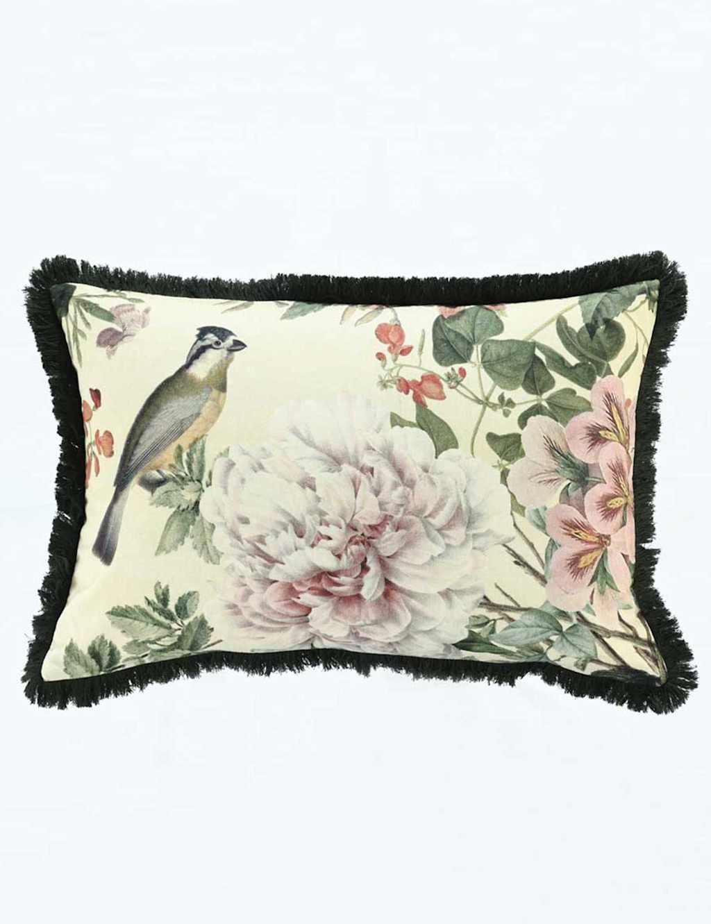 Mm Linen Cotton Linen Blend Viola Bolster Cushion - Cream Mix - Available at M&S