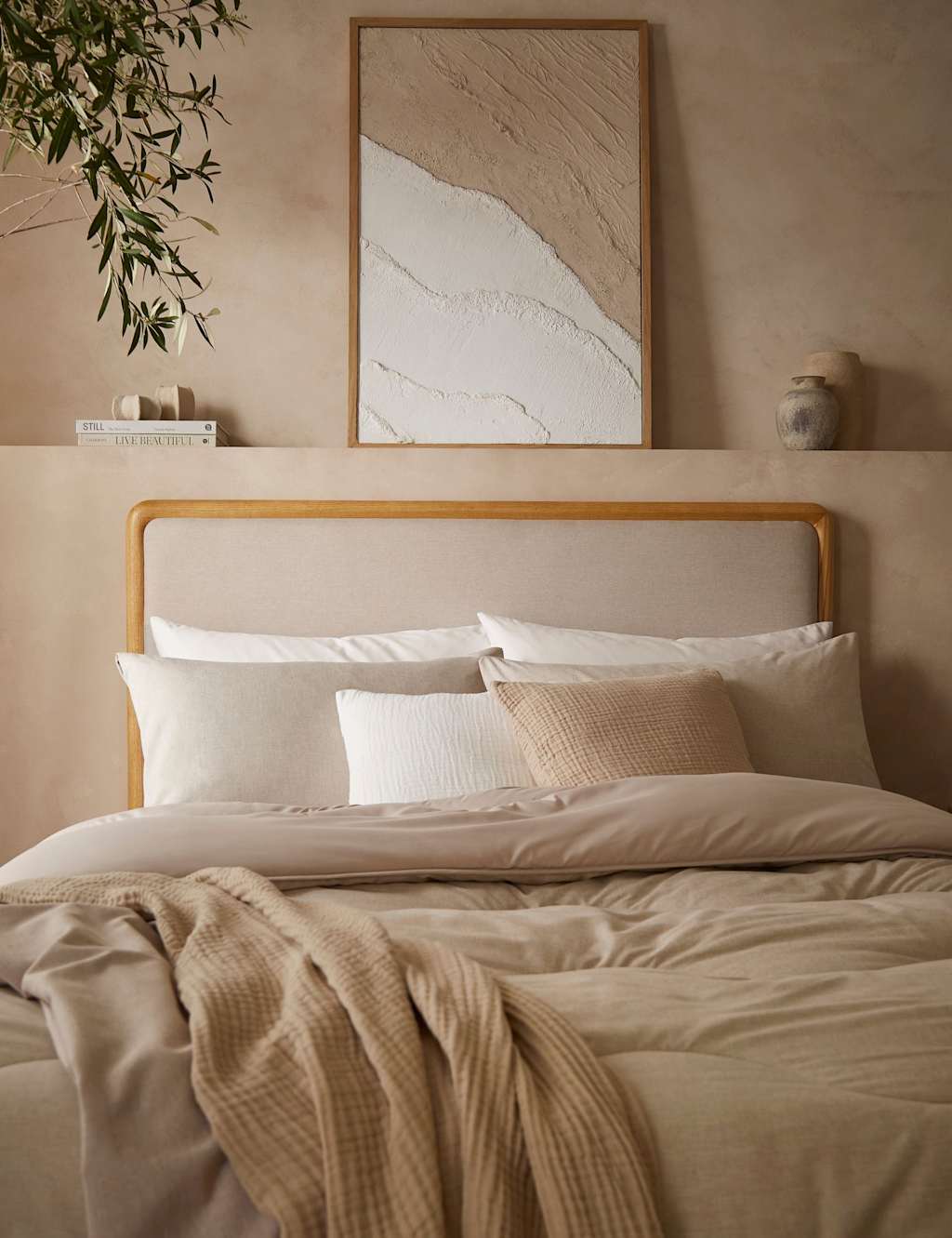 Night Lark Soft Weave 10.5 Tog Coverless Duvet Set Oatmeal