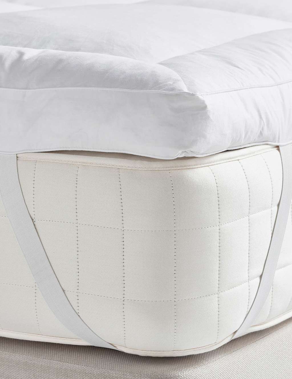 Bedfolk Duck Feather & Down Mattress Topper - Super King Size (6 ft) - White - Available at M&S