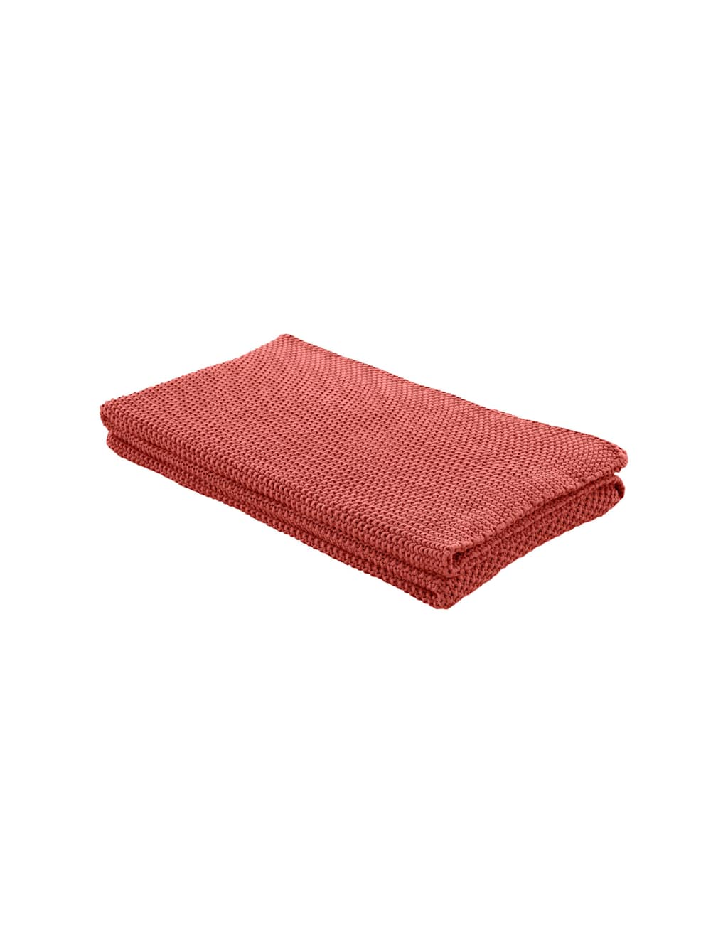 Laura Ashley Pure Cotton Parker Knitted Throw - Wider Width - Red - Available at M&S