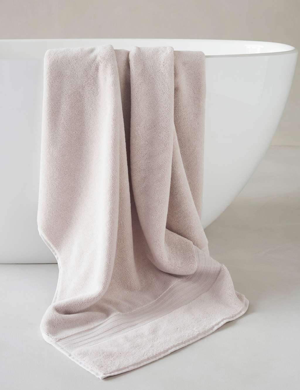 Bedfolk Pure Cotton Bath Towel Soft Pink